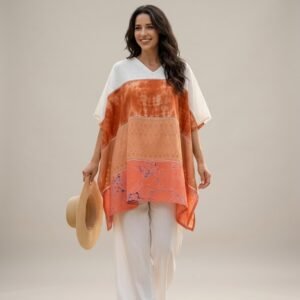 AYASKA Terracotta Tide Poncho