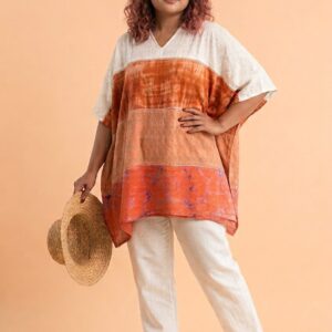 AYASKA Terracotta Tide Poncho