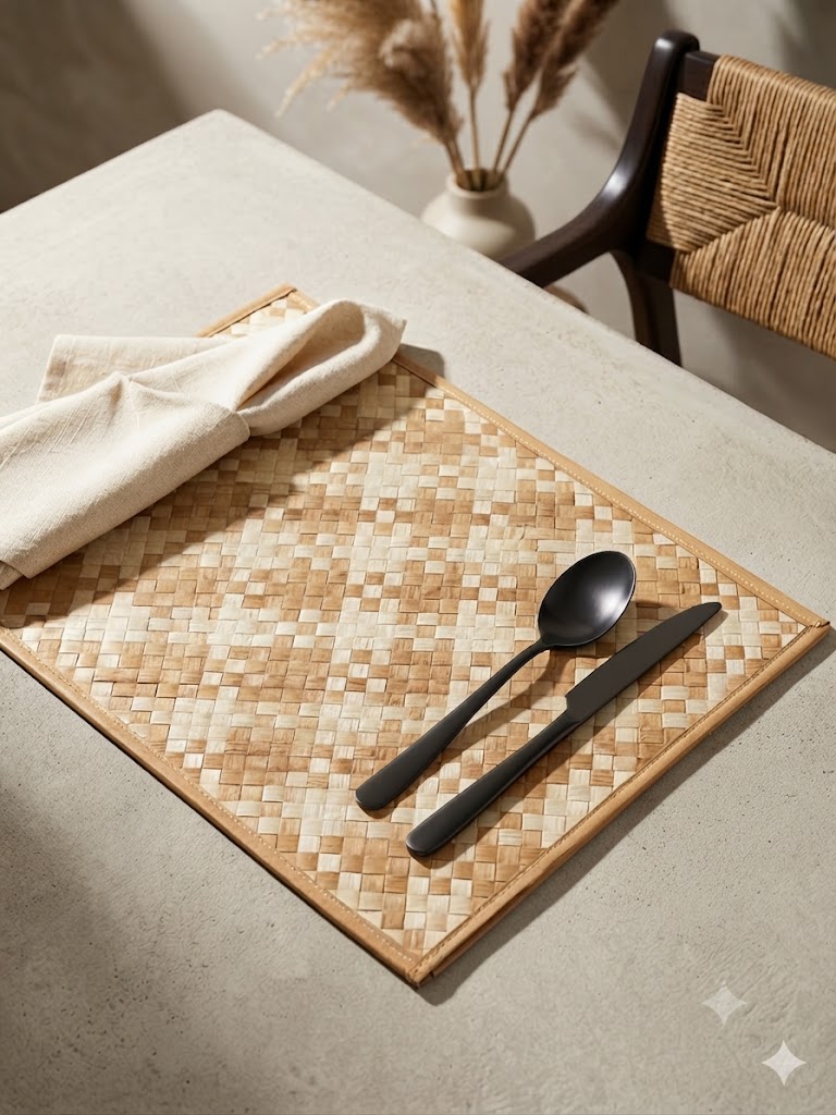 AYASKA - Natural Palmyra Weave Mats - 6