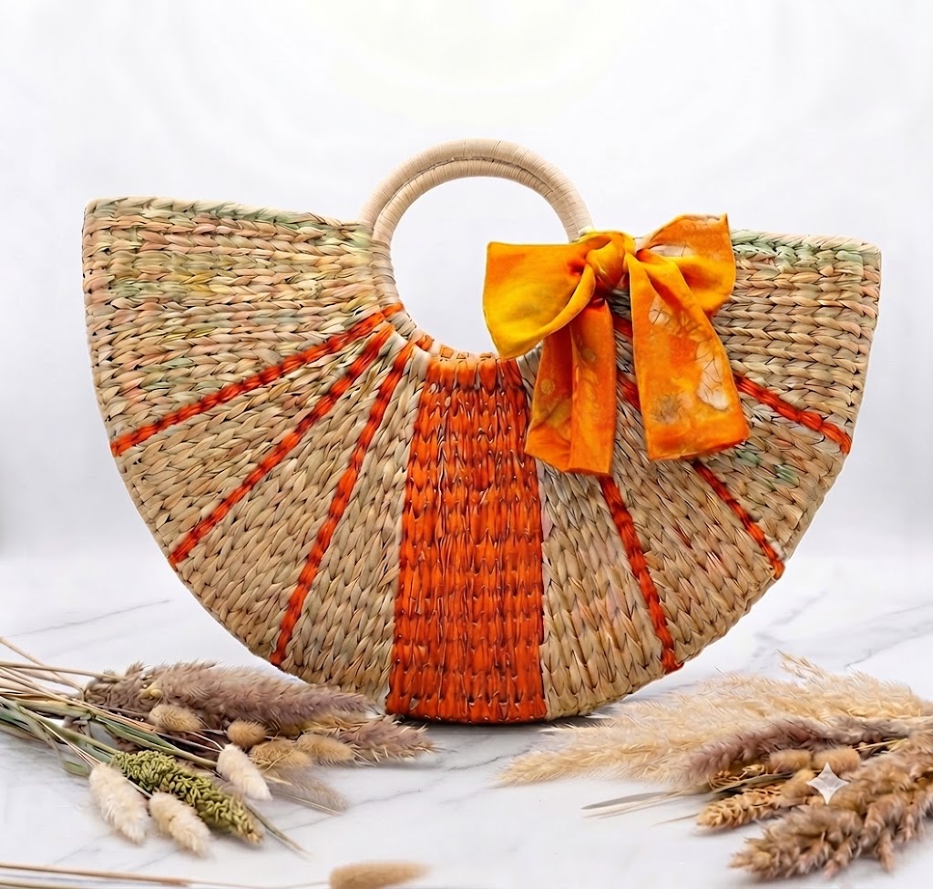 AYASKA - "Mandarina" Natural Reed Bag